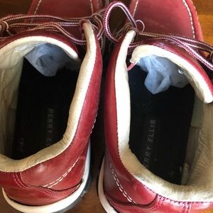 Perry Ellis Leather Ankle High Shoes  BrownLace-up New without box